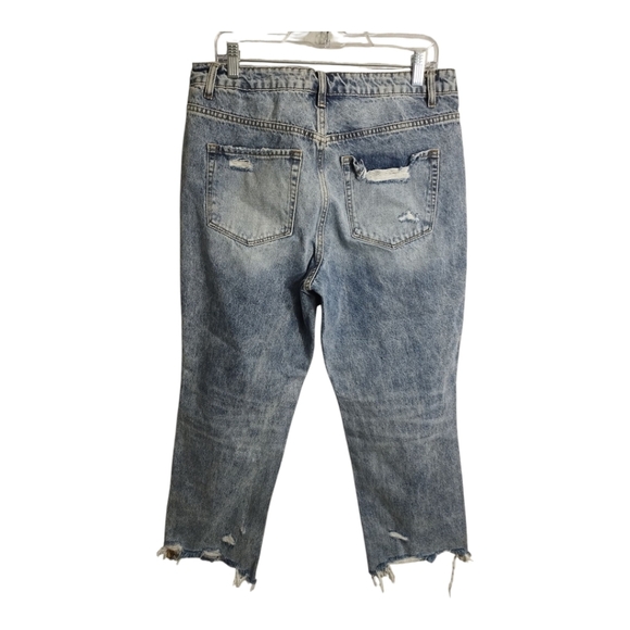 Vervet Blue Melody 90's Vintage High Rise Relaxed Non Stretch Crop Boho Jean 30 - Picture 8 of 10